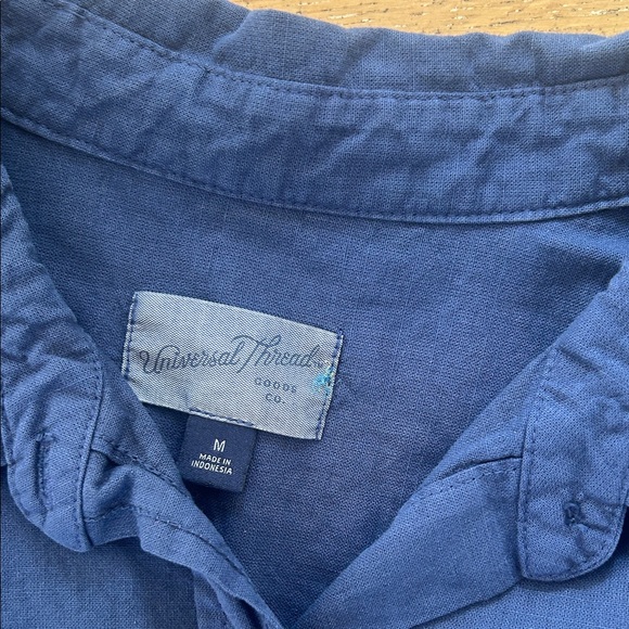 Universal Thread Indigo Button-Up Shirt - Picture 2 of 3
